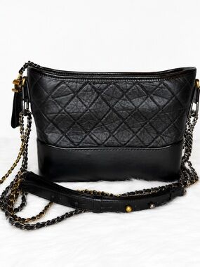 CHANEL Gabrielle Medium  Quilted Leather Crossbody with Chain